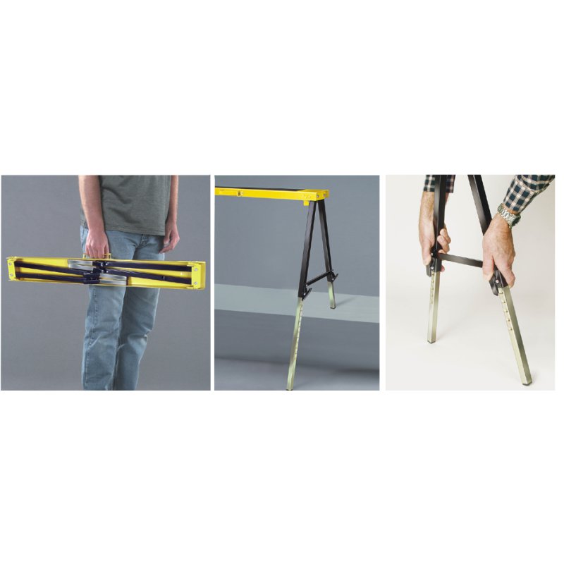 Brennenstuhl établi pliant MB 120 KH, noir/jaune, capacité de charge 120 kg